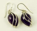 Silver Earring Tear Drop L2.7c