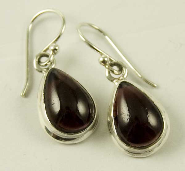 Silver Earring Tear Drop L2.5