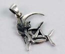 Pendant Silver Fairy On Moon