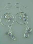 Earring Silver Ring Stone Drop