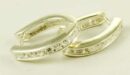Silver Earring Cz Oval Clear