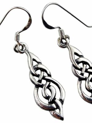Earring Silver Celtic Drop