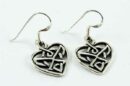 Earring Silver Heart Cut