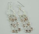 Earring Silver Rose Quartz