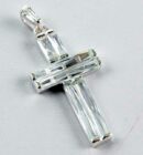 Pendant Silver Cross Clear