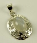 Silver Pendant Oval Stone