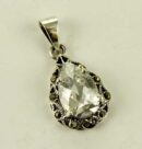 Silver Pendant Stone Clear