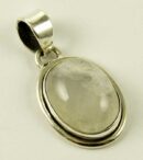 Silver Pendant Oval Stone