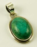 Silver Pendant Oval Stone