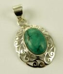 Silver Pendant Oval Stone