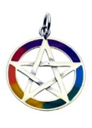 Pendant Silver Star Rainbow