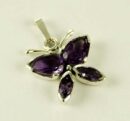 Pendant Silver Butterfly Amethyst