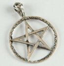 Pendant Silver Pentagram In Circle