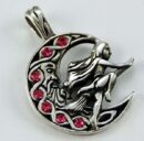 Pendant Silver Witch Pink 26mm
