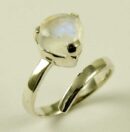 Silver Ring Moonstone Ball