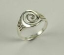 Ring Silver Swirl Centre