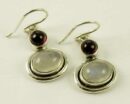 Silver Earring Oval Stone