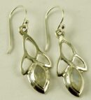 Silver Earring Stone Triquetra