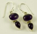 Silver Earring Double Drop