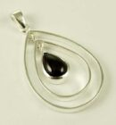 Pendant Silver Teardrop Garnet