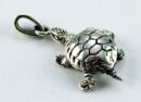 Pendant Silver Moveable Turtle
