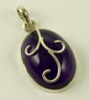 Silver Pendant Oval Stone