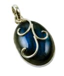 Silver Pendant Oval Stone