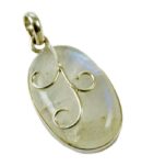 Silver Pendant Oval Stone
