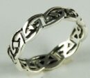 Ring Silver Celtic Weave Cut