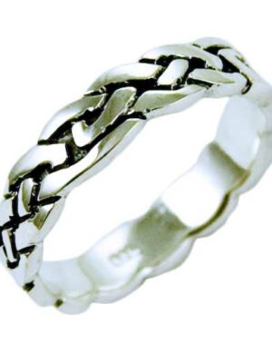Ring Silver Band Celtic Weave W0.5cm