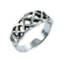 Ring Silver Band Half Celtic