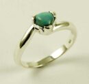 Silver Ring Turquoise Heart