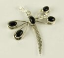 Pendant Silver Dragonfly Onyx