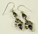 Silver Earring Double Drop L4c