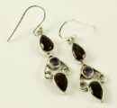Silver Earring Double Drop L4c