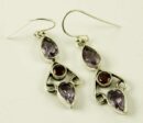 Silver Earring Double Drop L4c