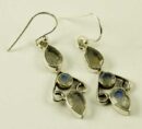 Silver Earring Double Drop L4c