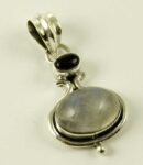 Silver Pendant Double Oval