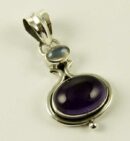 Silver Pendant Double Oval