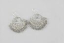 Silver Earring Stone Clear