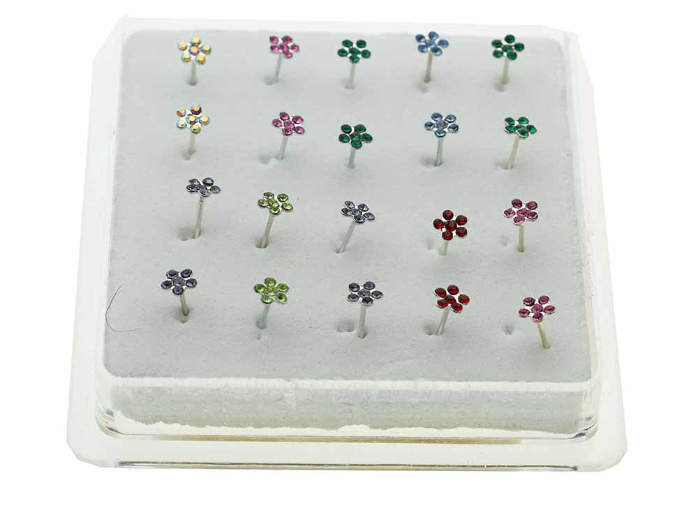 Nose Stud Silver 20pcs 4mm