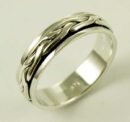 Ring Silver Band Woven