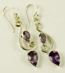 Silver Earring Double Drop