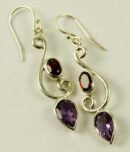 Silver Earring Double Drop