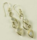 Silver Earring Double Drop