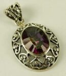 Silver Pendant Mystic Quartz L4cm