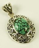 Silver Pendant Turquoise L4cm