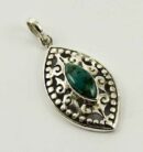 Pendant Silver Fancy Turquoise