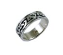 Ring Silver Band Celtic Knot W0.6cm