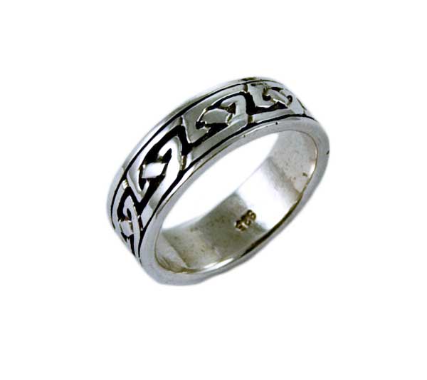 Ring Silver Band Celtic Knot W0.6cm